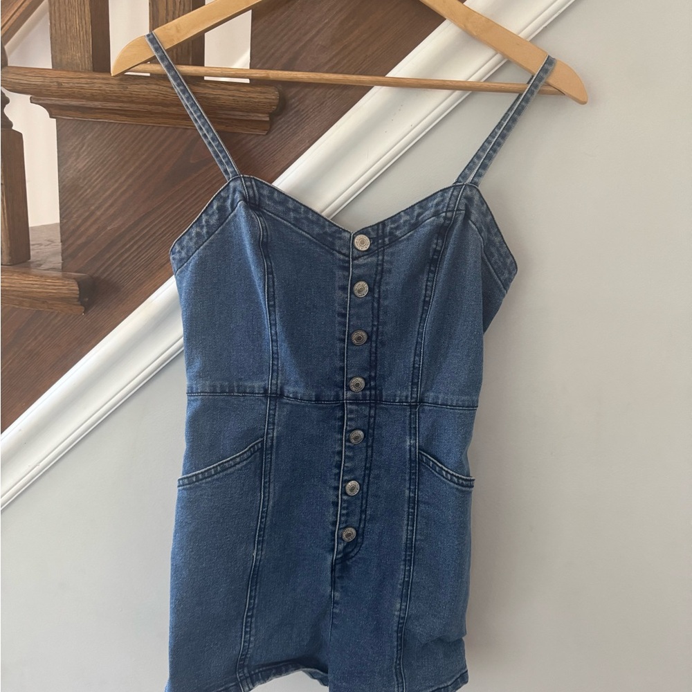 Forever 21 Blue Denim Women's Romper